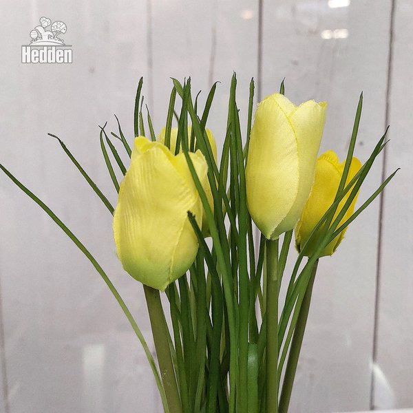 Grasbündel  (Kunstblume) Tulpe in gelb